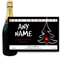 Buy Personalised Champagne - Xmas 3 Label